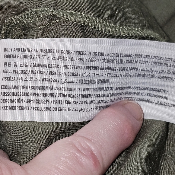 Abercrombie & Fitch Olive Green Knot Front Polka Romper in Small - Picture 5 of 7